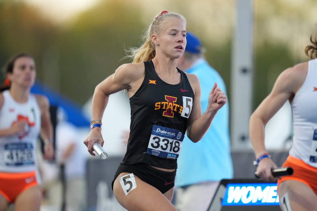 No. 3 in ISU history!

Karynne, Rachel, Emma &amp; Makayla earn silver in the invite 4x400m at Drake with 3:31.87!

#CycloneSZN