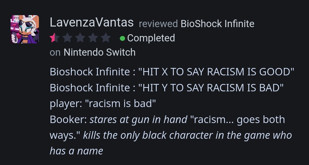 Odd Backloggd Reviews tweet media