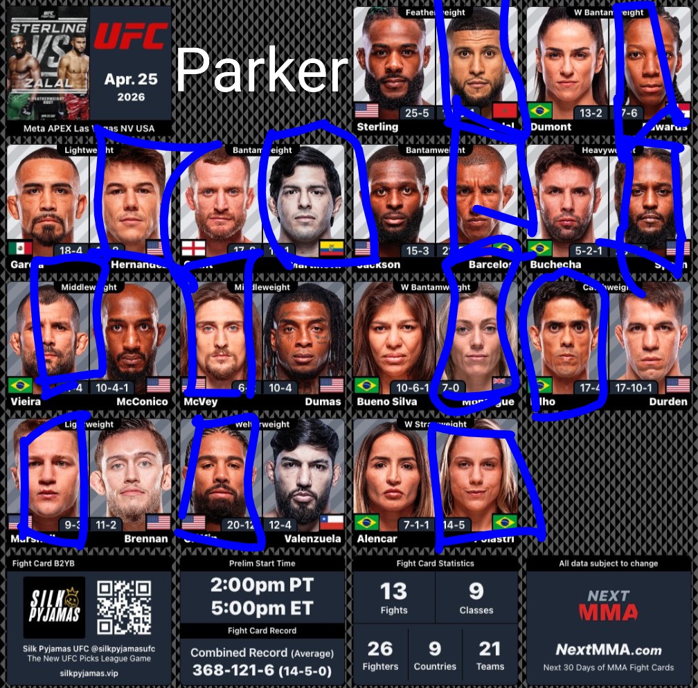 PawkasPicks's tweet photo. #UFCVegas116 https://t.co/FbtmLWmpct