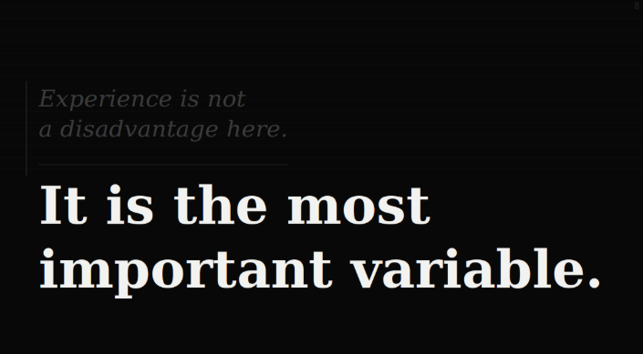 glocksgg's tweet photo. 8/8 Experience is not a disadvantage here.
It is the most important variable. https://t.co/rLGxJpJc5X