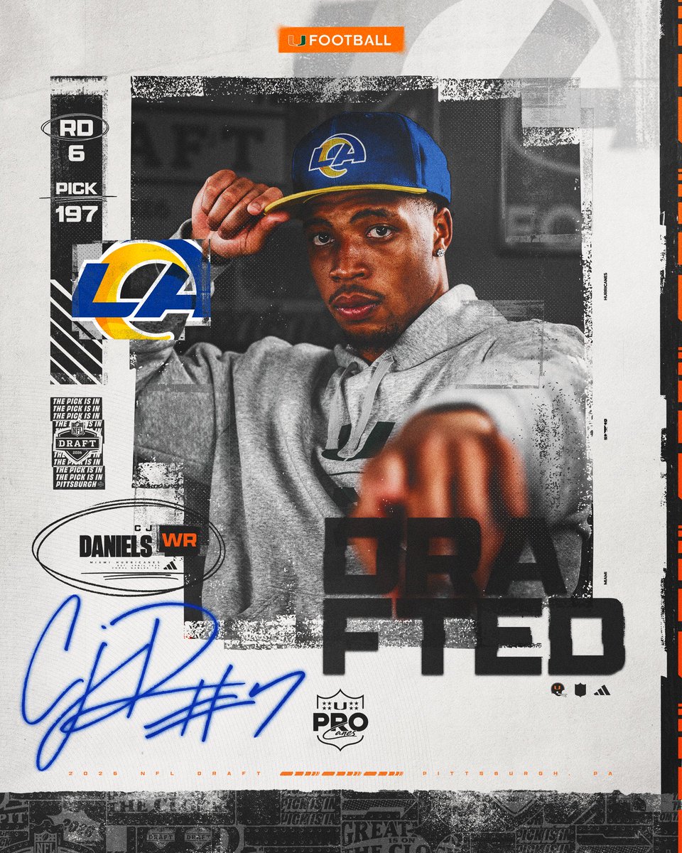 AidanHamel13's tweet image. CJ ➡️ LA 🐏 

#ProCanes #CoastToCoast