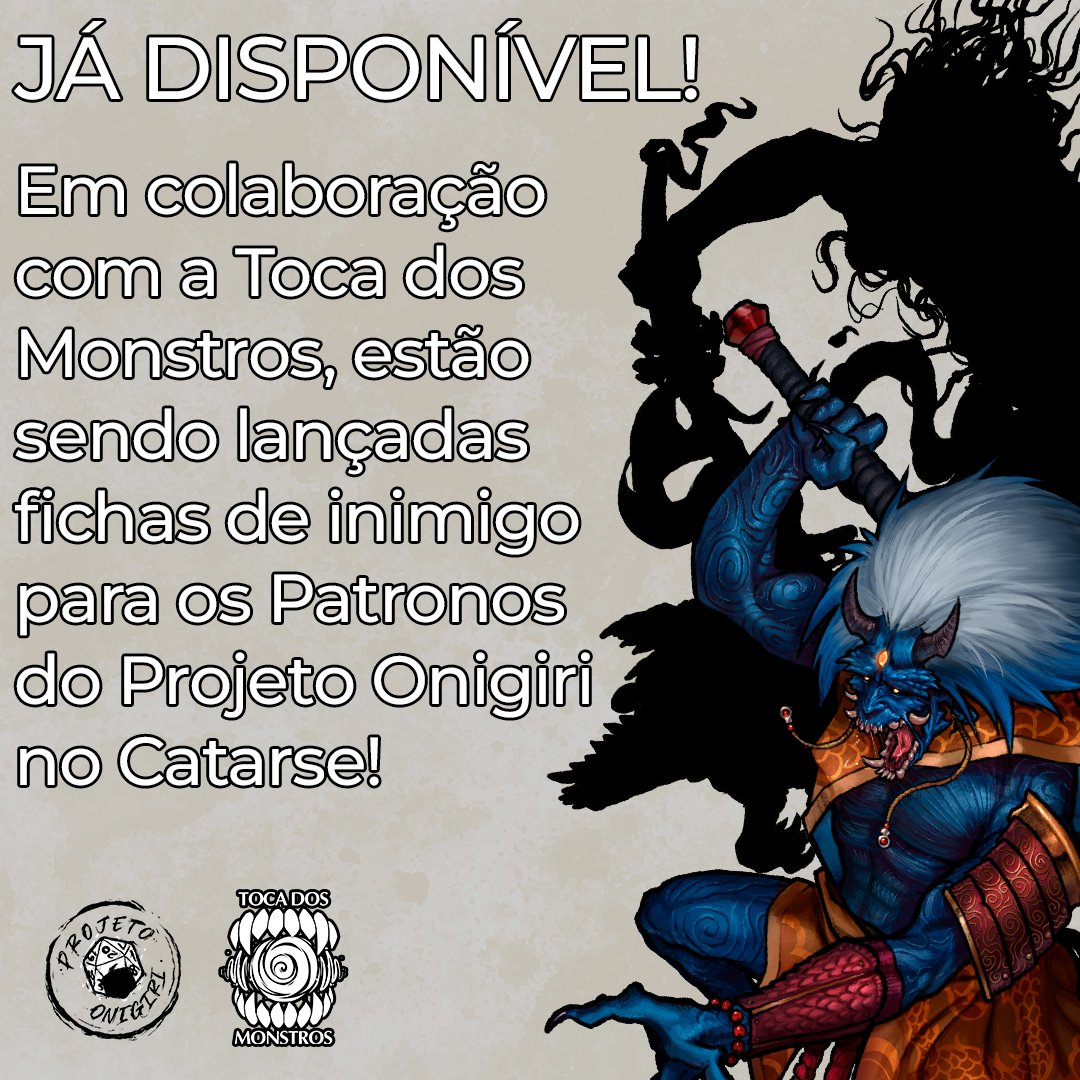 Quer trazer ameaças marcantes para a sua mesa de F&amp;M? Em colaboração com a <a href="/TocadosMonstros/">Toca dos Monstros</a> , estaremos lançando inimigos exclusivos de F&amp;M como uma recompensa para os Patronos do nosso Catarse, começando com a dupla do Oni Azul e Oni Vermelho!

Venha apoiar e garanta o seu!