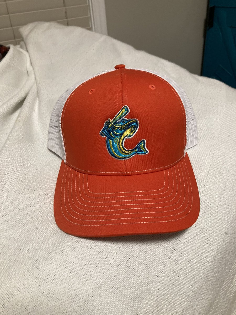 EarnedFunAvg's tweet photo. The hats we wore during our recording with Roger Ward of the @GB_BatCats. Roger wore the Bat Cats team hat. Johnny wore a Margaritaville @CapeCatfish hat. Eric wore a @ILMSharks hat. https://t.co/fJLBZUaJhD