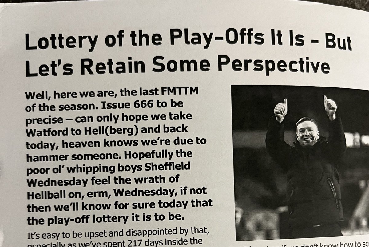 Smithy_MFC84's tweet image. “…heaven knows we’re due to hammer someone”.

Turns out Watford were indeed that team.

It seems I may have gone slightly premature with my article title, but the message stands - despite the drop off of late, this season has been so much more than we expected. #Boro #UTB