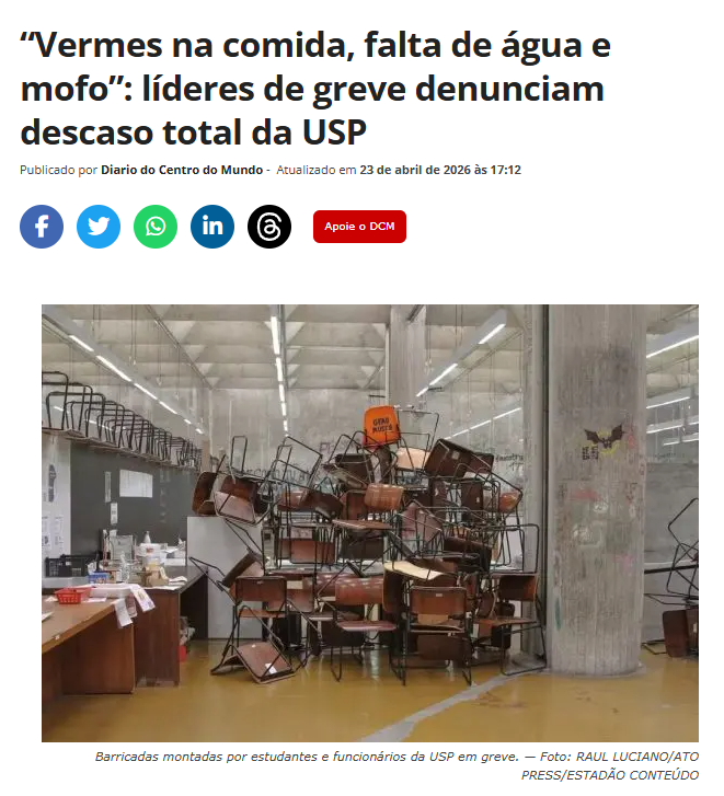 Estudante da USP apoiador do Lula está comendo verme kkkkkkkkkkkkkk