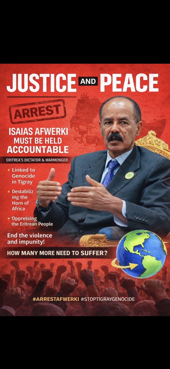 MehariMeng53005's tweet image. Isaias Afwerki has never kept a promise in 30 years. Why would he start now? Washington is being played by a dictator who thrives on chaos. #EBRF #RegimeChangeInEritrea #TransnationalRepression #BlueRevolution #Eritrea #NoMorePFDJTerror @POTUS @WSJ @MarioNawfal @BeyeneGerezghe1