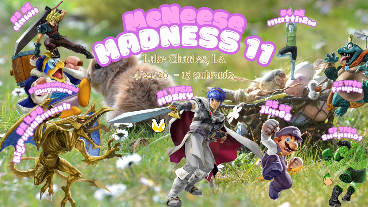 MSU_FC's tweet photo. McNeese Madness 11 Smash Ultimate Top 8
(we forgot to take pictures)

🥇@mario_tpt 
🥈@BigPapaSmash69 
🥉@dawnnotdusk 
4️⃣@matth2ws 
5️⃣@Brib444 
5️⃣@Frapaz_ 
7️⃣@Gary_Giovanna 
7️⃣Claymore https://t.co/sFTBH2P0yk