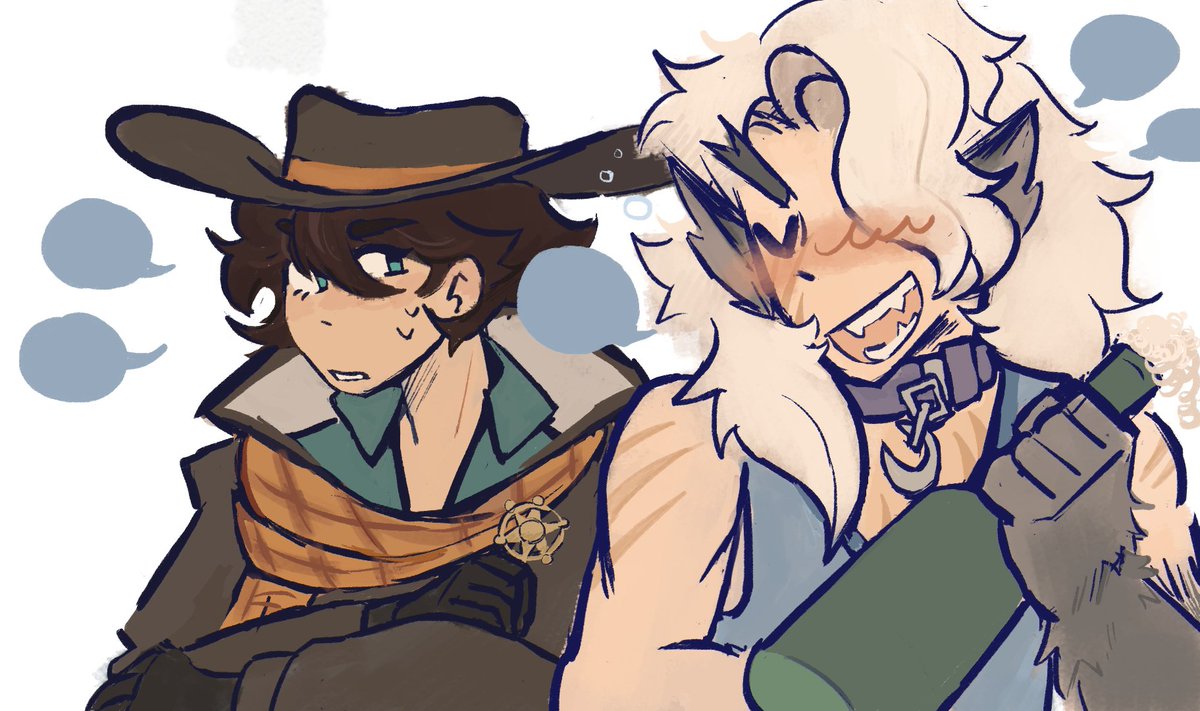 Cutzematic's tweet image. holliday is here too
its hard to interrogate a drunk werewolf lady

#deadlock #silver #holliday #silverbullet (?)