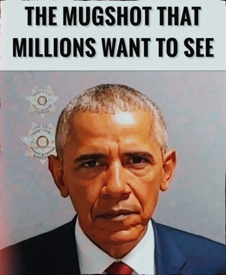 🔥YES! The mug shot that MILLIONS of Americans want to see — Barack Hussein Obama in cuffs!