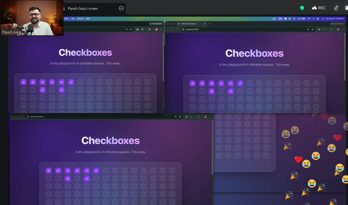 Namra_Suthar's tweet image. Day 31 @ChaiCodeHQ ☕
Today was a mix of building + concepts

Built a checkbox project step by step
Rate limiting
Vertical vs Horizontal scaling

Understanding how systems handle growth
@Hiteshdotcom @piyushgarg_dev @nirudhuuu @BlazeisCoding @yntpdotme 
#WebDev #buildinpublic