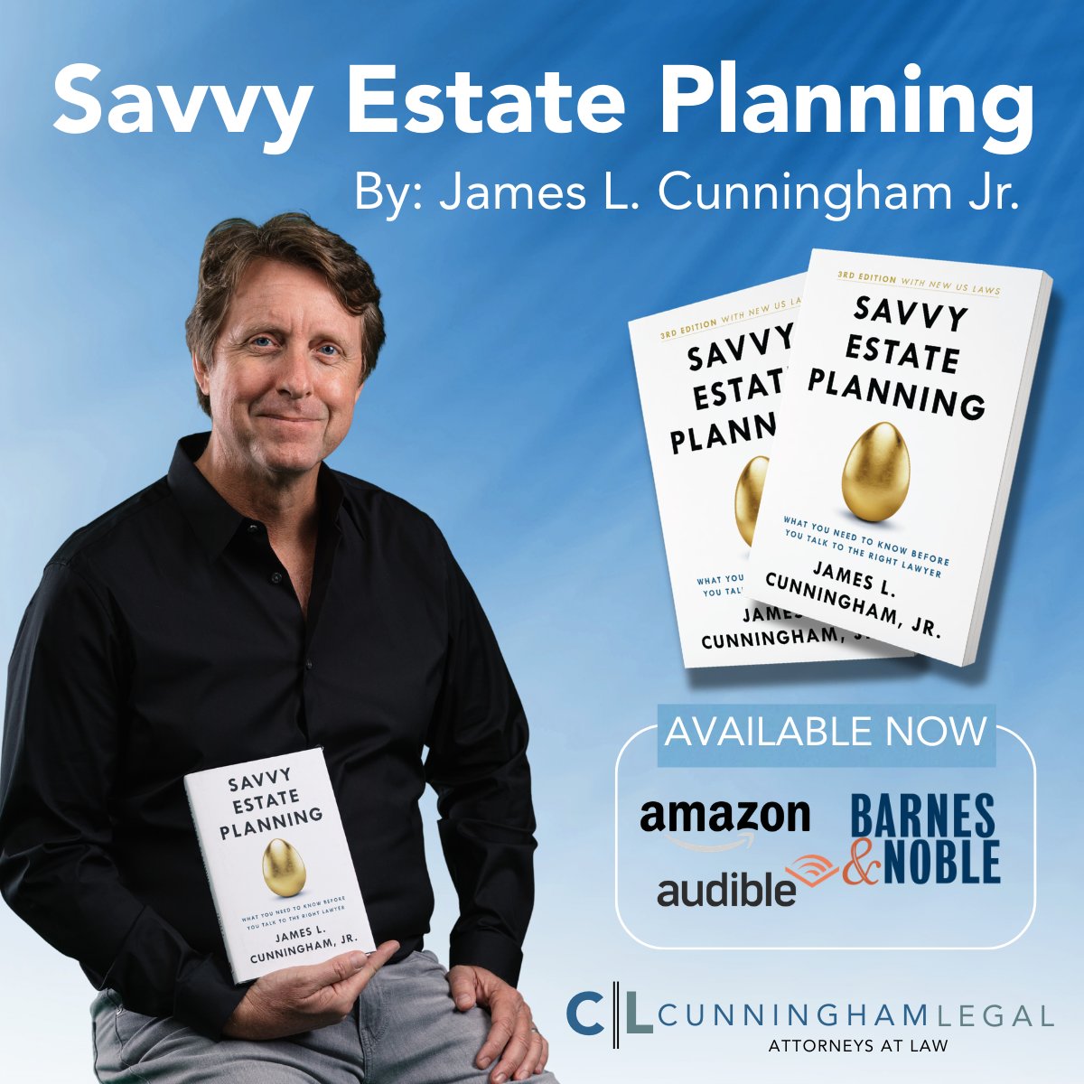 CunninghamLegal's tweet photo. In this no-nonsense guide, attorney James L. Cunningham, Jr. shows how to avoid the top-ten mistakes that could damage your financial succession, family, heirs, and legacy. Click here to get the book: https://t.co/3L8vC1bpBr https://t.co/39NMfWPovm