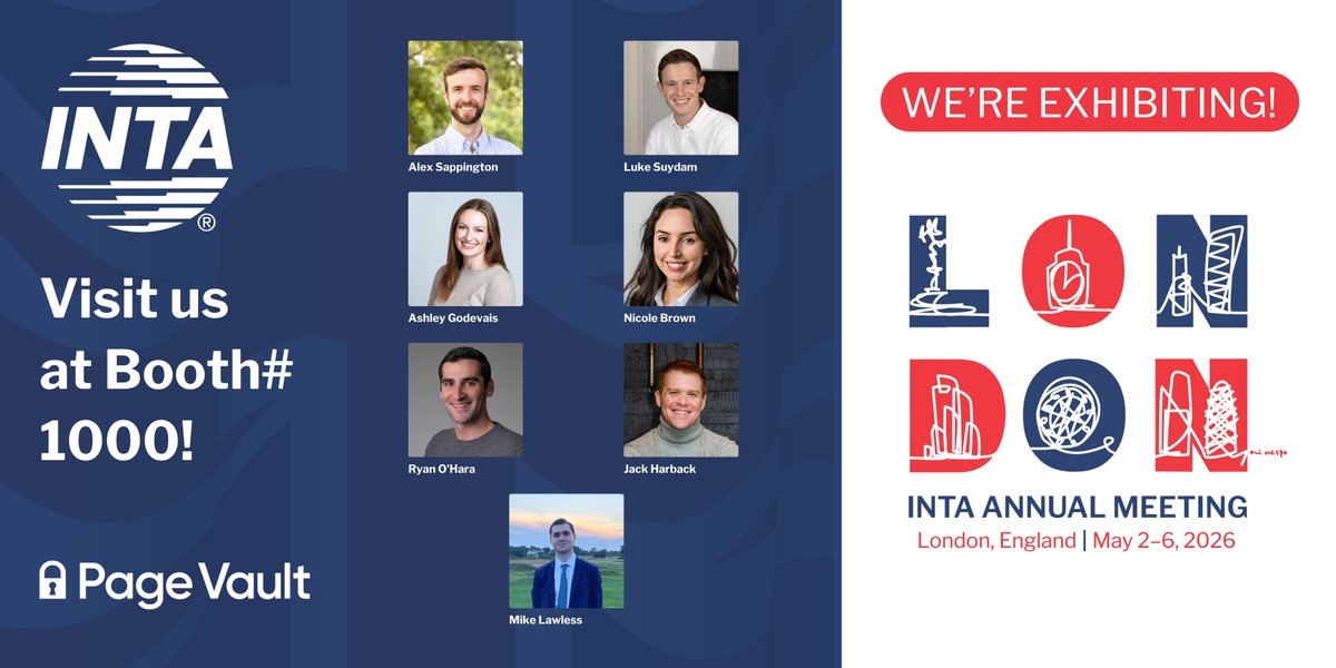 pagevault's tweet image. We’re one week out from INTA 2026 in London (May 2–6) 🇬🇧

We’re scheduling 1:1 meetings all week—quick, practical, and tailored to your process.

👉 Grab a time before spots are gone:
hubs.li/Q04dbPFg0

#inta2026 #intalondon #trademark #legaltech