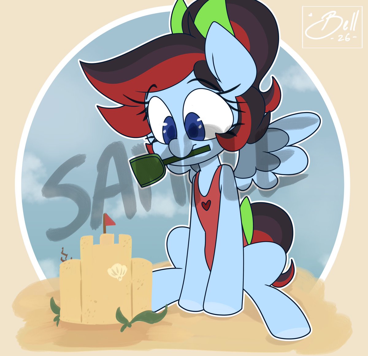 ThatPonyBell's tweet photo. 🎨 NEW YCH - lil sandcastle pony!

Taking 4 slots for now, these will only be available for two days! They’re fixed at $20 and you can add any custom accessories! 

📍Please DM on discord at thatponybell to book! 💕 https://t.co/YPUXMo0ZBV