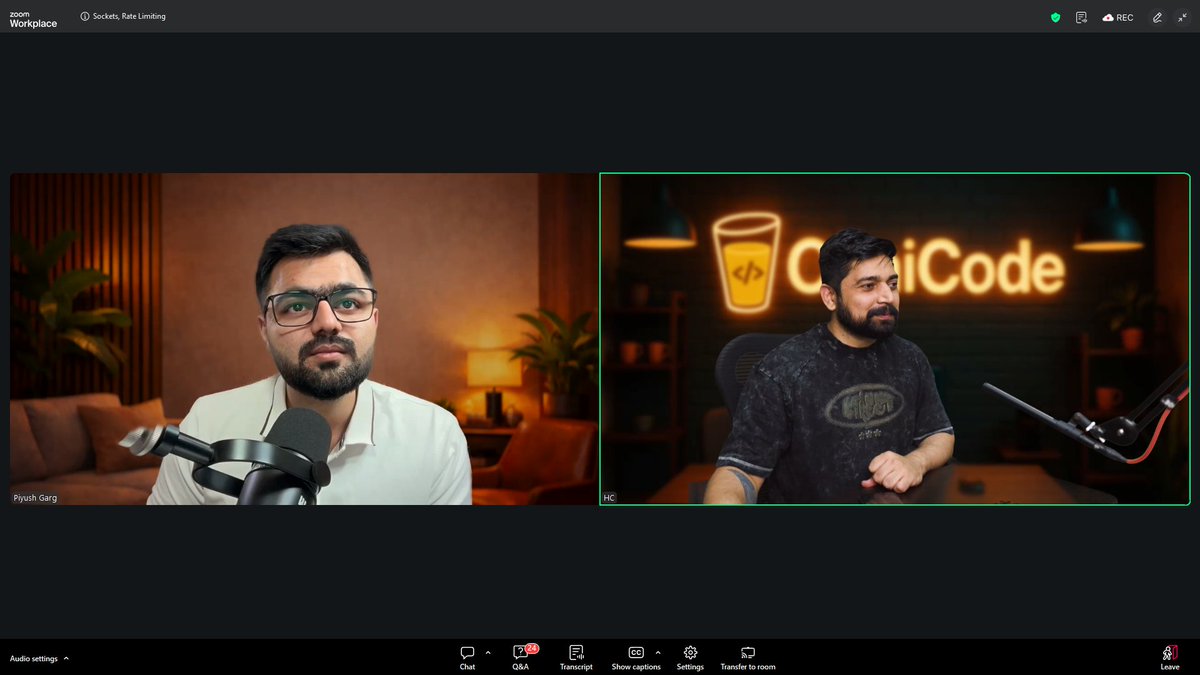 rskspeak's tweet image. Huge thanks to the tutor! 🙏
@piyushgarg_dev @Hiteshdotcom 

Today’s cohort session was packed: 
✅ WebSockets 
✅ Rate Limiting 
✅ Handling 1 Million Checkboxes

#WebDev #chaicode #LearningInPublic