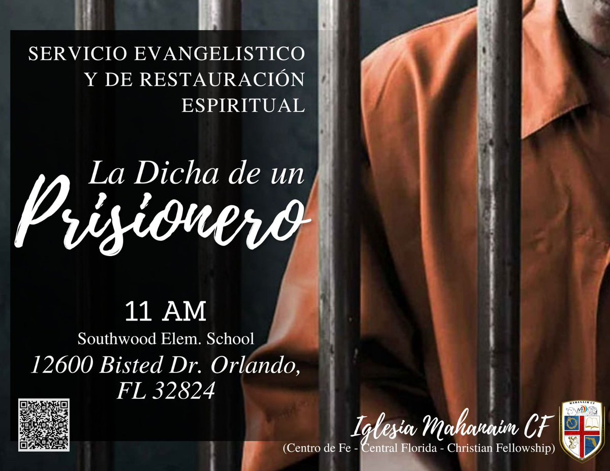 MahanaimCF's tweet photo. Le invitamos a compartir con nosotros un tiempo de salud integral.   Porque buscar de Dios le hace bien a su vida.

Iniciando a las 11 am.  
Southwood Elementary School.
12600 Bisted Dr. Orlando, FL 32824

Ya sea que venga solo o acompañado.  Será(n) bienvenido(s).

#MahanaimCF https://t.co/g1s9GEBk80