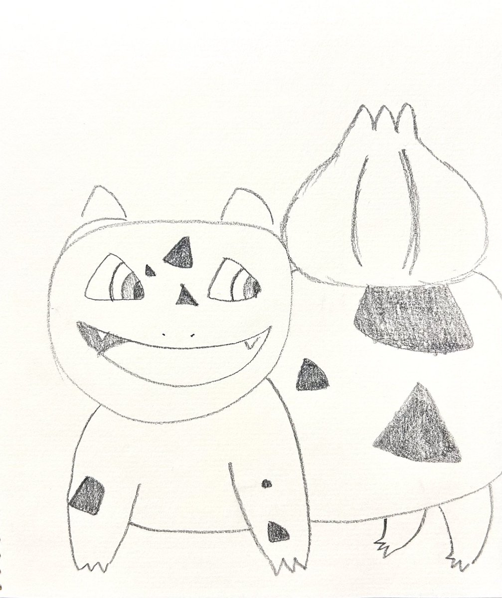 絵が下手な人の1日1ポケモンチャレンジ
No.0001 フシギダネ