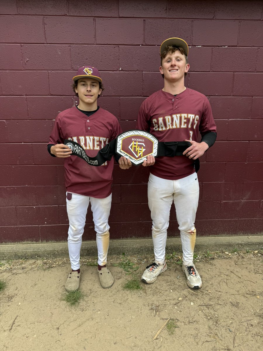 Garnets win 18-3 over triton. 
B. McFadden 4IP 9K 2ER. 
Govito 4H 2RBI 3R, Clark 3H HR 5RBI 2R earning Rockball belt. 

#Garnets #Rockball