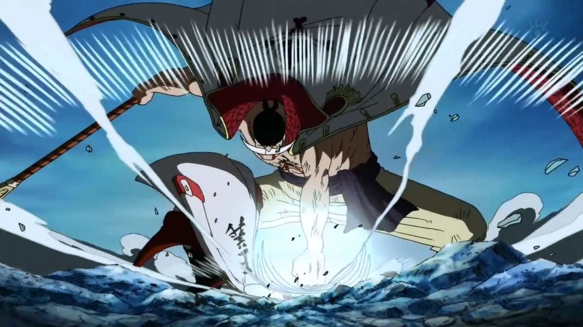 Tarzz8's tweet photo. @waynesp9 Mind you, this is the strongest admiral against the weakest yonko https://t.co/gcyI7dwnhr