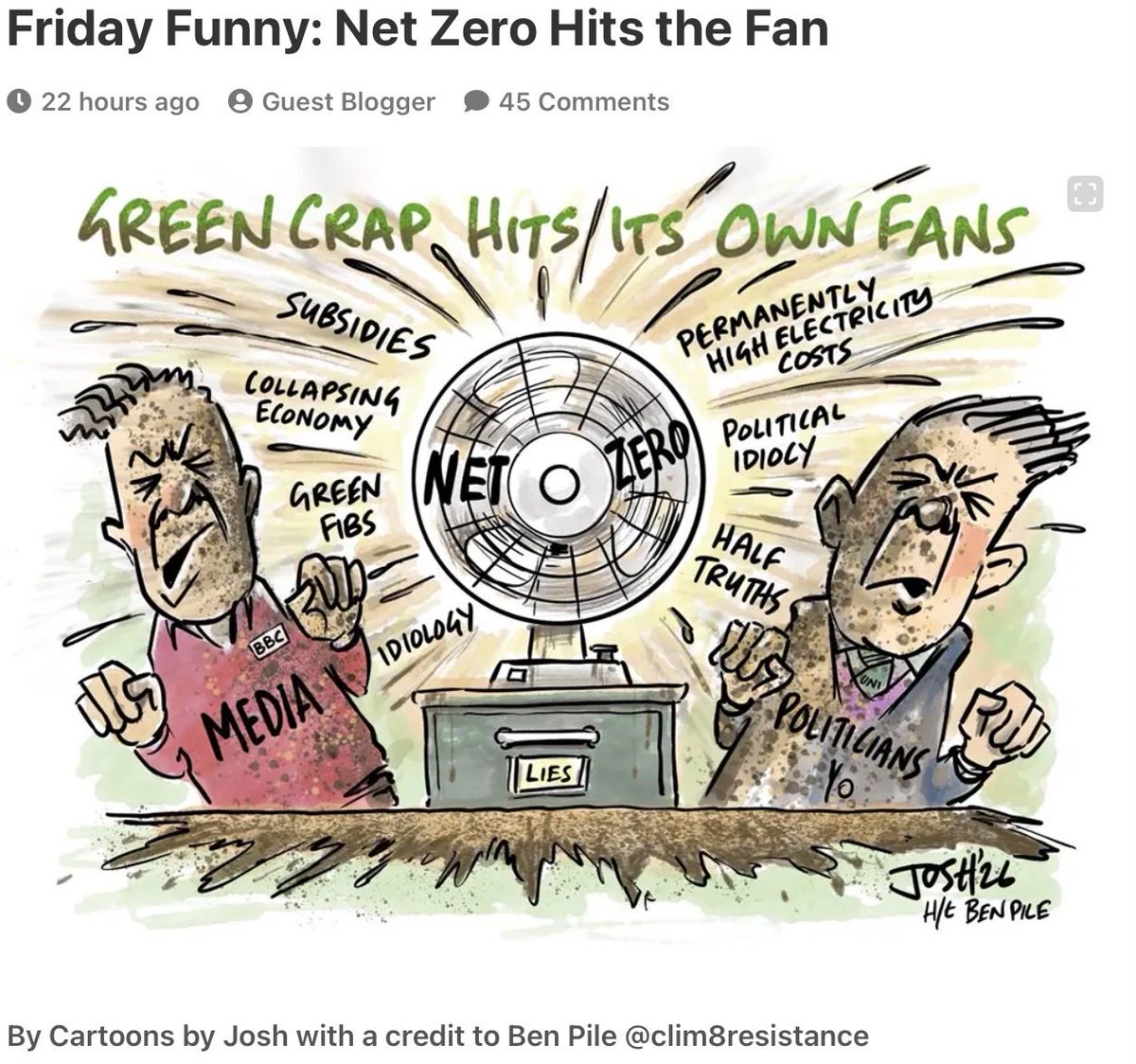 KeillerDon's tweet image. Much truth in jest.
More genius from Josh.
#ClimateScam
#ClimateCrisis