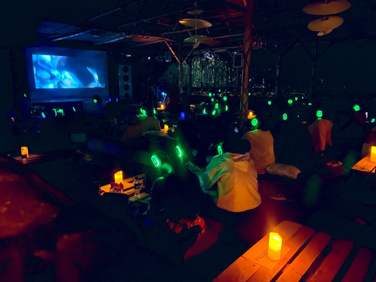 The only noise tonight is laughter… in silence 😄🎬

Guests fully locked in, choosing their channels and enjoying cinema their own way.

This is a whole different kind of movie night. 10th Edition #GHWRSilentMovieNight