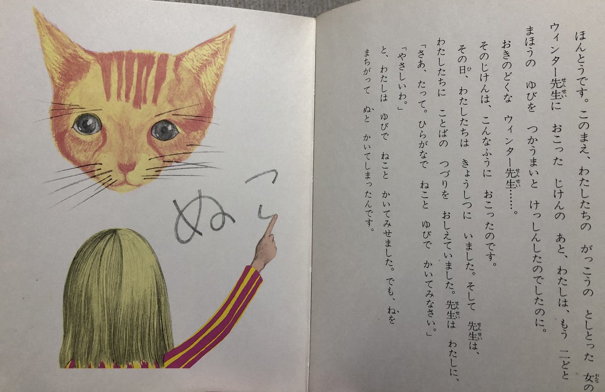 前述の篠原勝之さんがイラストを描いている「まほうのゆび」を読み返していたんだけど、「ねこ」を間違えて「ぬこ」と書いたという話が出てくる。この本は1971年に出ていて、「ぬこ」がネットスラングとして出てきたのは2000年代前半だったと思うけど、由来はこの本とは関係なく、単なる偶然ですね。