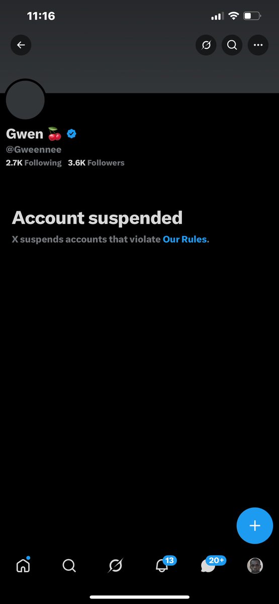 I noticed I’ve not been receiving notification from this my mutual friend so I checked in her profile and this is what I see. Does that mean she can’t use x on the profile no more or it just tempo?? 😩💔🥹