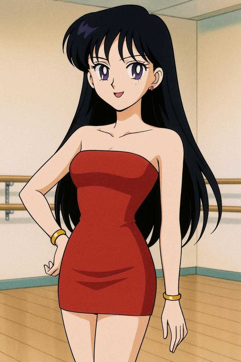 PiratePon's tweet image. Sailor Mars wants to dance with you. #sailormoon #sailormars #bingimagecreator #Danceclasssaturday #cutiesaturday #aiarts