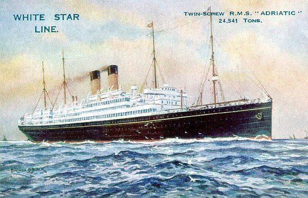 MeriaRmsTitanic's tweet image. On 2nd May 1912, Adriatic leaves New York for Liverpool with several #Titanic survivors including Millvina Dean with her mother &amp;amp; brother returning to England, Frederick Fleet, J. Bruce Ismay and Officers Pitman, Boxhall and Lowe.
#Titanic114 #Titanic2026 #RMSTitanic.