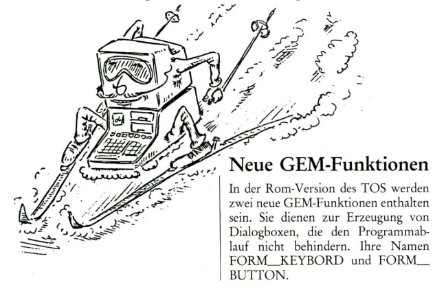 Retrojournal_de's tweet image. „Neue GEM-Funktionen!“ – und gemeint sind… zwei Dialogbox-Befehle. FORM_KEYBORD und FORM_BUTTON. Herrlich😄

Heute ein One-Liner in jeder GUI-Library – damals eine kleine Sensation im ROM des Atari ST. 🖥️⛷️

#AtariST #GEM #RetroComputing #80er