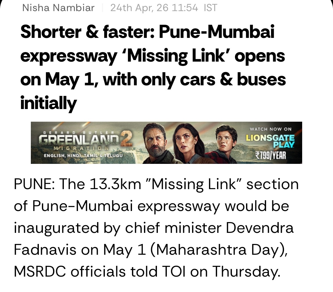 darshanik1's tweet image. #Mumbai #Pune #Expressway 
#Missing #Link 
#MissingLink 

Opening 1st May ??
