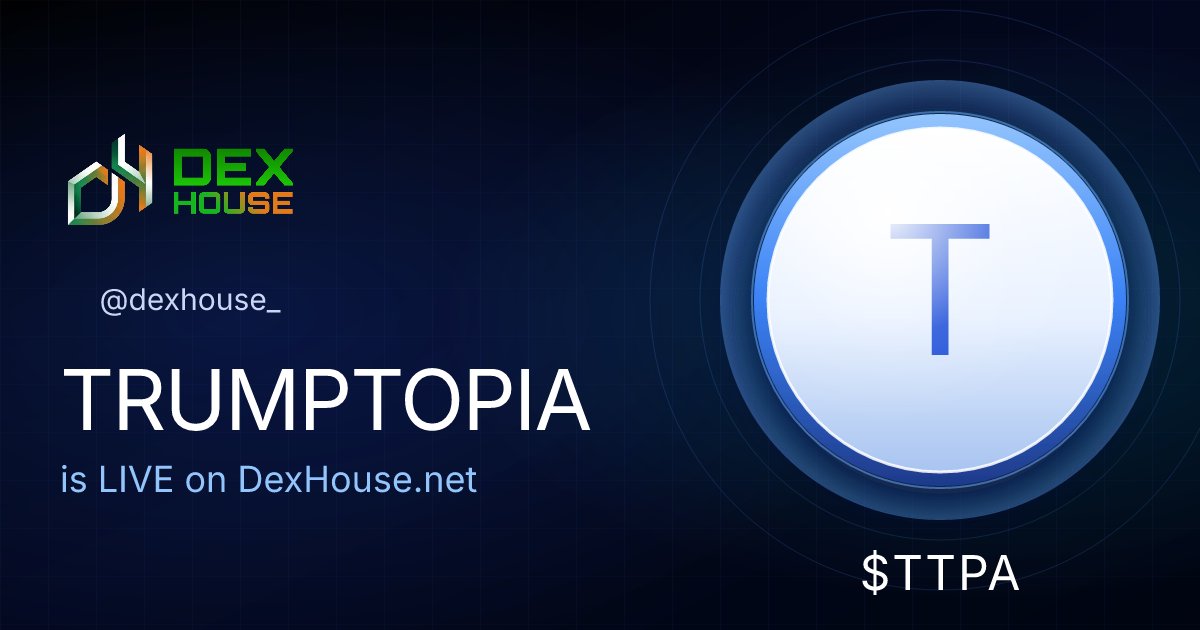 dexhouse_'s tweet image. $TTPA is live on #DH 

dexhouse.net/token-detail/0…

#dh #cmc #cg #coinlistingsites