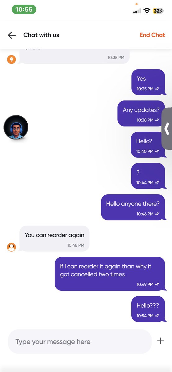 sarash_sahu's tweet photo. @SwiggyCares @Swiggy @instamart_it 
This’s how you treat your customers?
More than 20 mins with 1 response? https://t.co/mEWaoLMvEF
