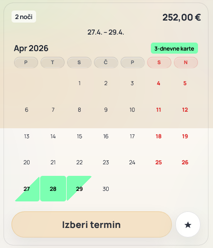 La_Hiska_Catez's tweet image. 🔥 27.4 – 29.4 samo 252€ s 3-dnevnimi kartami🔥
          Terme Čatež

2 noči + maksimalen oddih + TOP cena 💦
Popolna kombinacija:
👉 bazeni, tobogani, wellness
👉 idealno za 4–6 oseb
👉 karte vključene
👉 2 vstopa na osebo na dan

 #Oddih #Wellness #Slovenija #počitnice