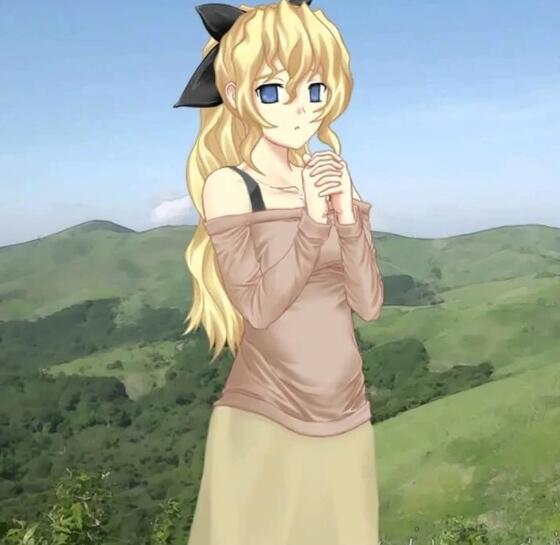 Im_Azuri's tweet photo. It's unfortunate that painting isn't super viable for expressions. I tried the closed eyes trick but it still looks odd to me when she blinks and I know other expressions that miis commonly do will look bad.

Well, that said. Lilly from Katawa Shoujo. https://t.co/E9xgGy7BOG