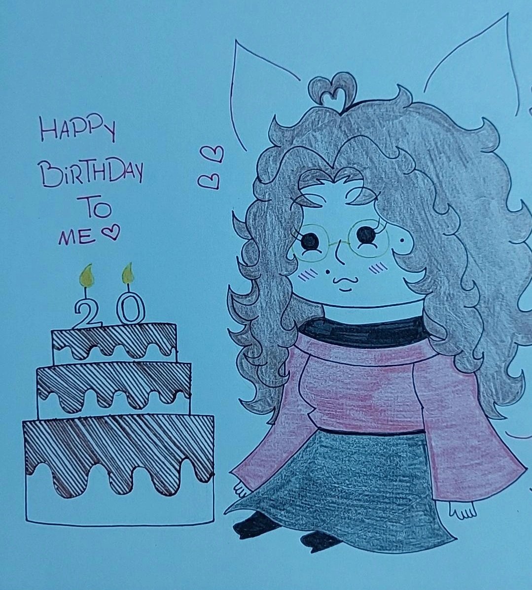 MoshiSoul369's tweet image. It's My Birthday :D❤️

#Drawing #TraditionalArt #Traditional #Art