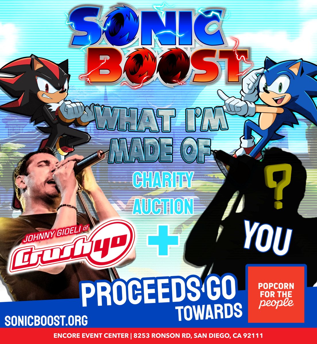 sonicboostcon's tweet image. Perform on stage with Johnny Gioeli LIVE!

The highest bidder will be on stage with @Crush40Johnny to sing “What I’m Made of”
This auction benefits Popcorn for the People, and its support for autistic and disability employment. 

#sonicboost #concert #crush40 #sonicconvention