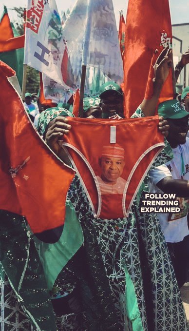 edeh_alphonsus's tweet photo. APC is the first political party to share pants as campaign materials 🤣 wonders shall never end https://t.co/n6FA8ptHi3