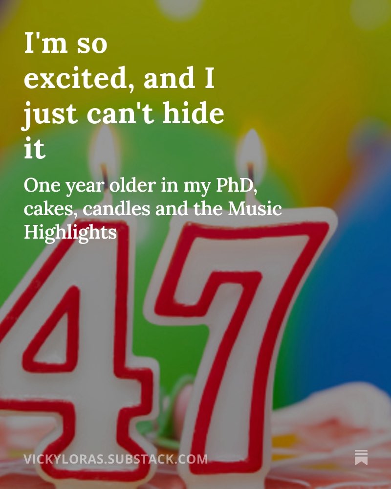 vickyloras's tweet image. One year older in my PhD!

Cakes, candles, what I am reading and apart from the obvious Music Highlight, three more as a bonus and my favourites of all time! 

lnkd.in/d3x4kTq6

#phd #phdlife #gratitude #books