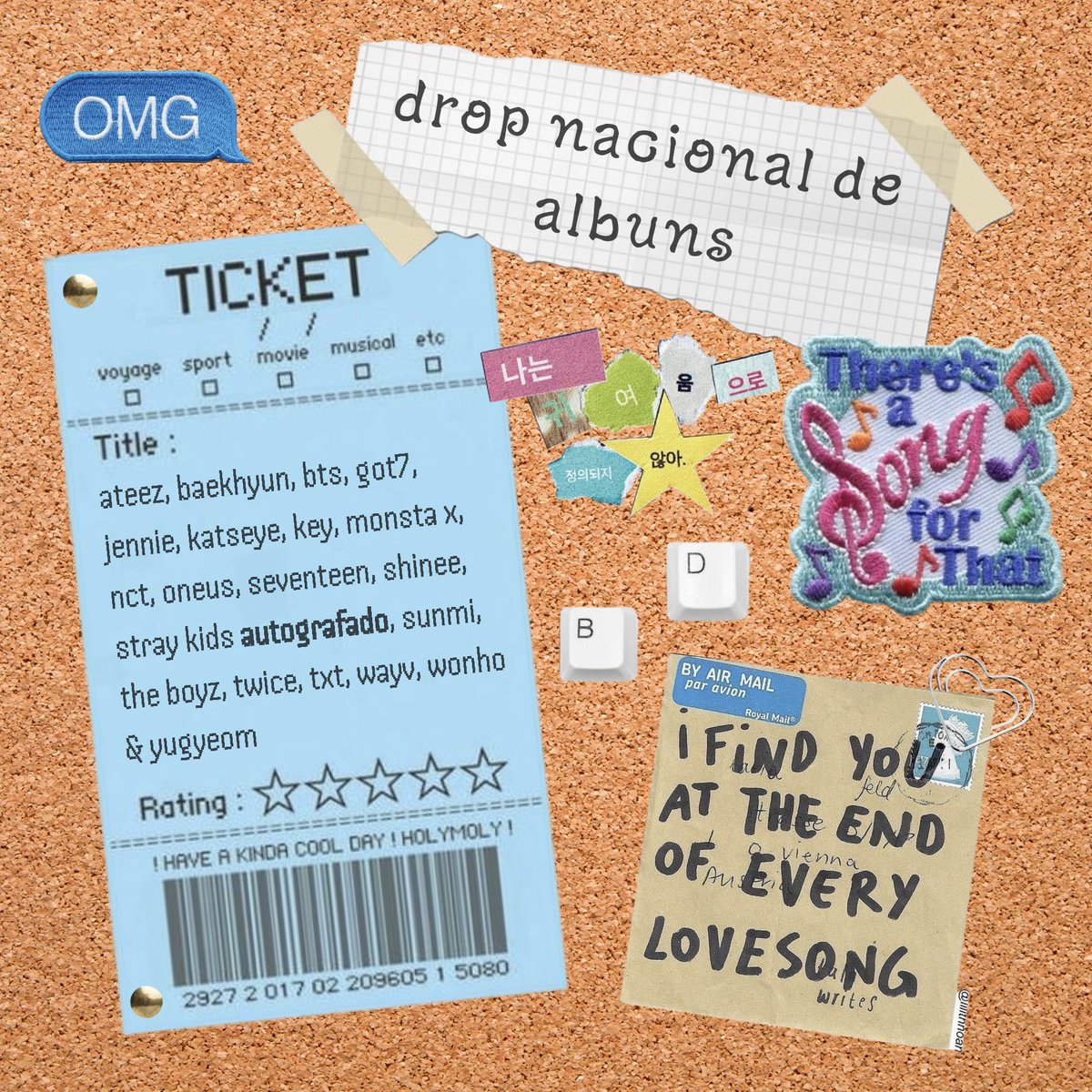 ‧₊˚♪ 𝄞 DROP NACIONAL DE ÁLBUNS ⋆✴︎˚｡⋆

quem tá com a gente há mais tempo, sabe que ano passado fizemos um mega drop de álbuns que foi um sucesso. e agora estamos com a segunda parte dele!

▸ anúncios no nosso grupo de claims (link na bio)
queremos todos participando 😚