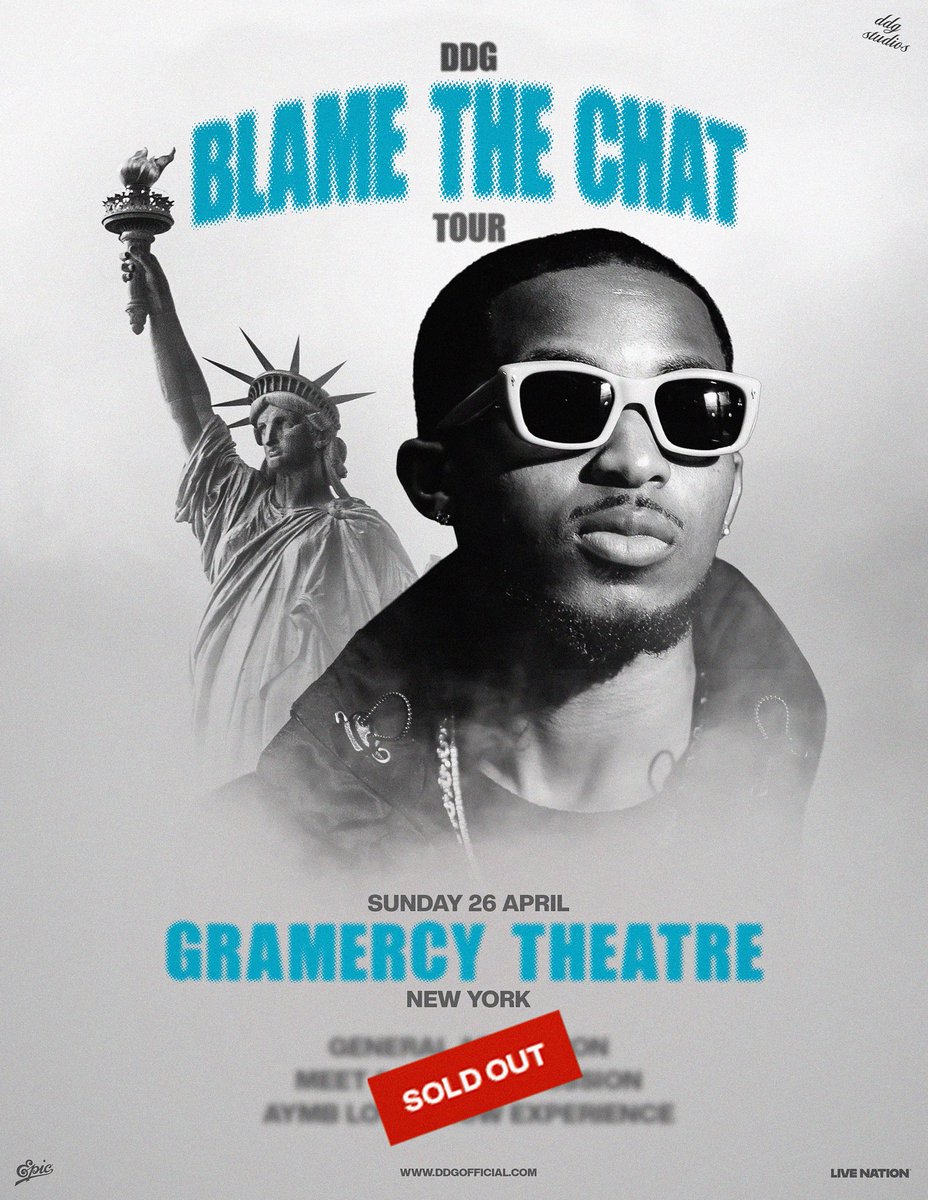 DDG HAS SOLD OUT 3 SHOWS IN A ROW.🐐

TODAY’S STREAM = NEW YORK.📍
LIVE PERFORMANCE TOMORROW.🔥🎤

Few 🎟️ left for the other dates: ddgofficial.com