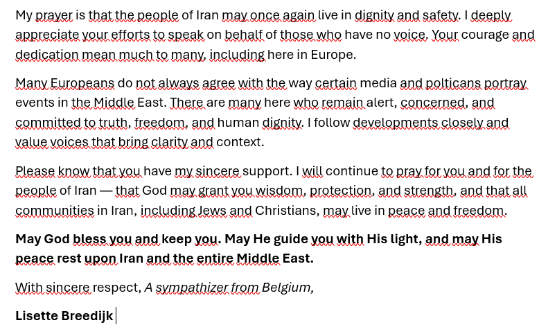 licetje's tweet photo. @PahlaviReza A European voice of support and concern https://t.co/vDN3XlufOY