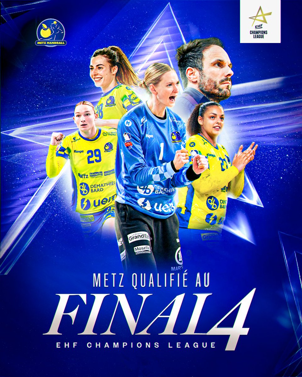 LFH_Officiel's tweet image. 🤩 La qualification pour @metzhandball !!!

Les Dragonnes valident leur ticket pour le prestigieux Final 4 @ehfcl 👏👏👏

Rendez-vous à Budapest 🙏

Demain nous serons tous derrière le @bbh_officiel 🤝

#handball