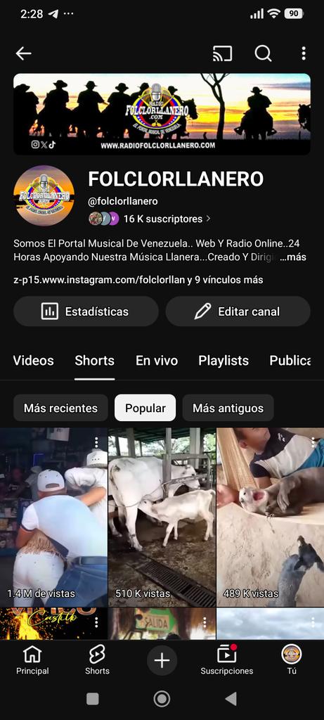 Seguimos Sumando Suscriptores...Ya Somos 16 Mil ... Suscribete Tu También 
youtube.com/@folclorllaner…
