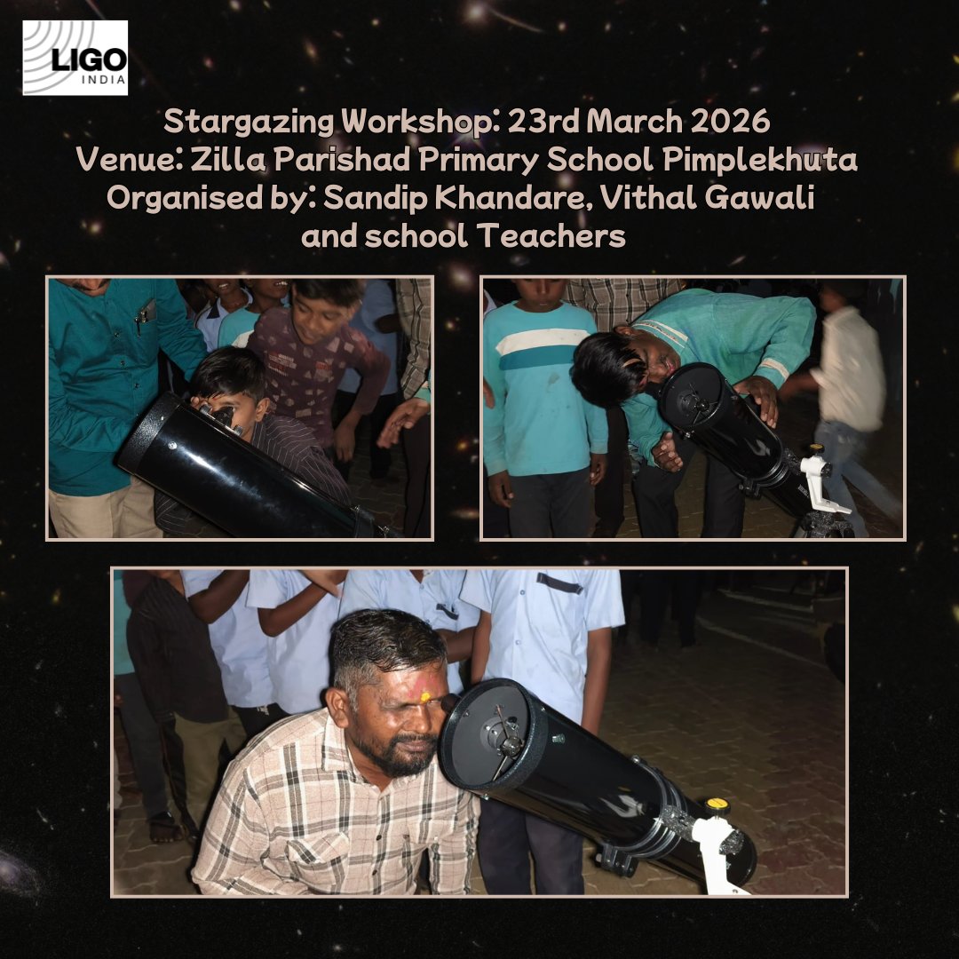LIGOIndia's tweet image. Ever since, these clubs have been organising stargazing events at the rural Zilla Parishad (district) schools.  Here are some photographs and astrophoto images captured during these events! 🌖🌠
#astronomy #ruraloutreach #stargazing #astrophotography