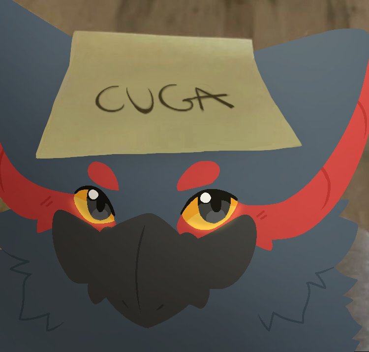 Yes... The sticky note is correct, that's a cuga... of course it's a nargacuga what else would it be?

A silly cuga remake-