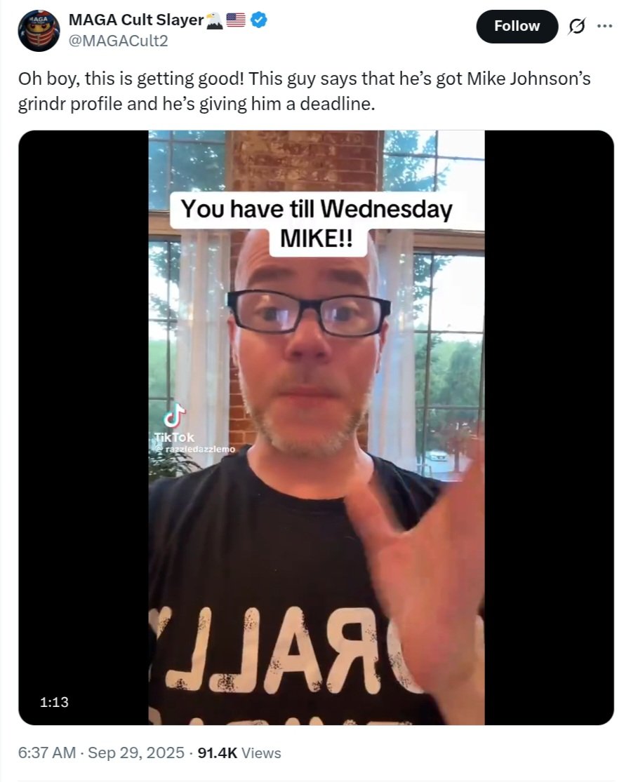 justspaceonline's tweet photo. @TwinkTheory TWINK THEORY: "Imagine the country actually falls into some sort of fascist state but its the Grindr logo that rises to the top of every flag pole. DC is gayer under the republicans than it ever was during the Obama years.. Dying" haha

#blackmail #veritas
https://t.co/fsLnwdE2WQ https://t.co/kDP7MUb5qw