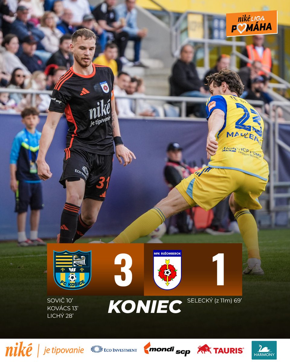 MFK_Ruzomberok's tweet photo. Duel v Košiciach sa skončil prehrou 1:3.

#nikeliga #nasaliga #mfkruzomberok #ruzadotoho https://t.co/C0STpCFUFv