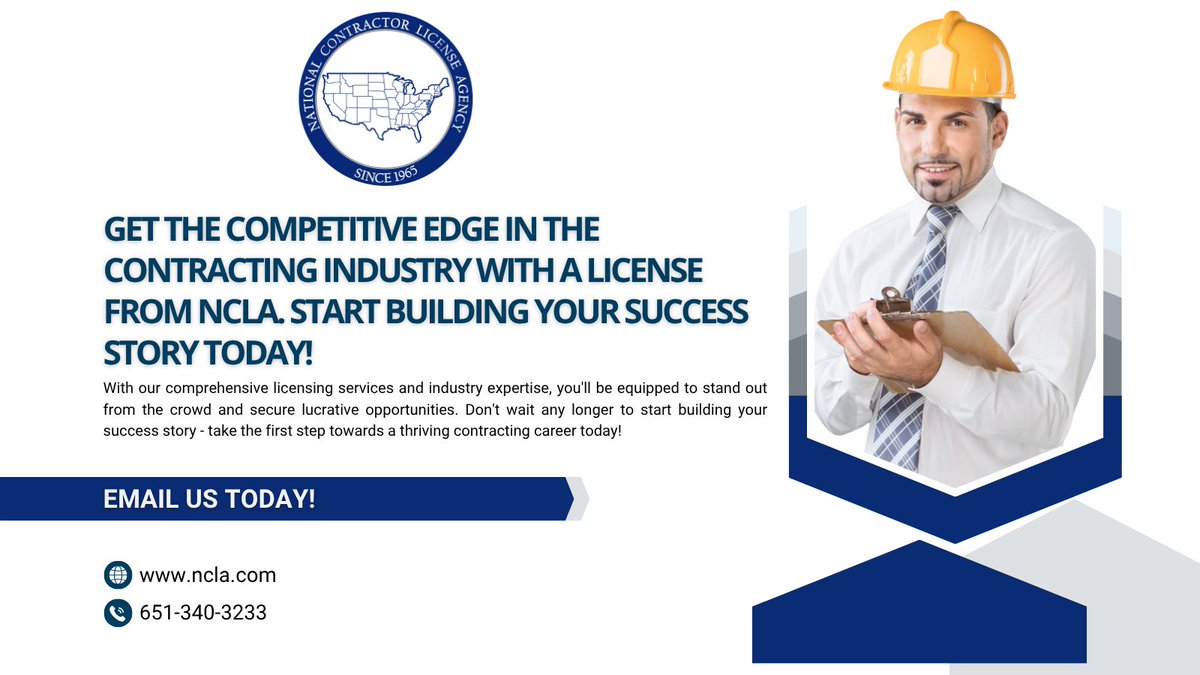 License_Agency's tweet image. #NCLASpotlightSaturday - Stay up-to-date with the latest industry regulations and requirements! You can rely on us to keep you informed and ensure your compliance with changing industry standards. Call us at 651-340-3233 or visit our website ncla.com
#NCLA #license
