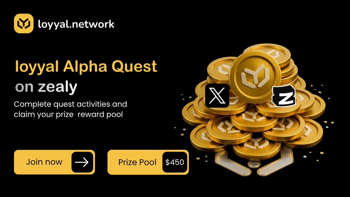 LoyyalNetwork's tweet image. 🏆The @LoyyalNetwork  @zealy_io  quest is being claimed fast.

📈#Community is growing fast on every channel, join the quest and grab your chance to the #win.

✅Complete easy task and claim the prize.

Join the quest here - 
zealy.io/cw/loyyal-netw…

#loyalty #Zealy #earn #Loyyal