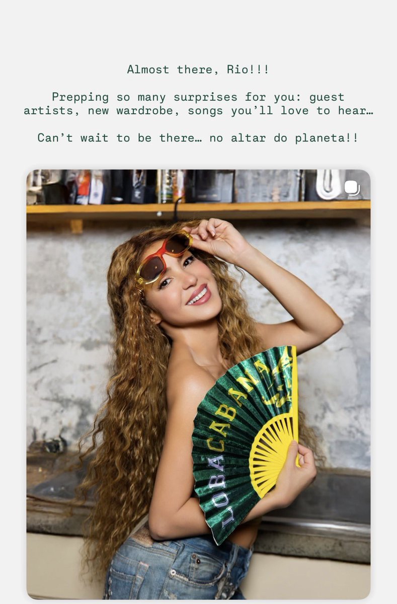 SnowyWolf_83's tweet image. Dios!!! 😱😱 @shakira no me hagas esto!!! 🥵
Ella viene con TODO!! 😍 Mi hype cada segundo sube un poquito más!! 
Que pase la semana rápido 🥹🙏
#Shakira #Copacabana #Lobacabana